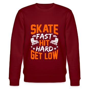 Inline skating - Stanley/Stella CHANGER Unisex Organic Sweatshirt - burgundy - Front - Nik (191cm) & Marisol (170cm)