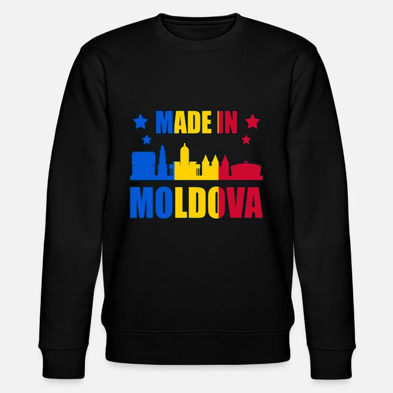 Moldawien - Stanley/Stella Unisex Bio-Sweatshirt CHANGER  - Schwarz