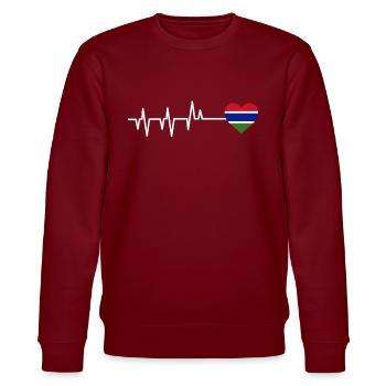 Gambia - Stanley/Stella Unisex Bio-Sweatshirt CHANGER  - Burgunderrot - Vorne - Nik (191cm) & Marisol (170cm)