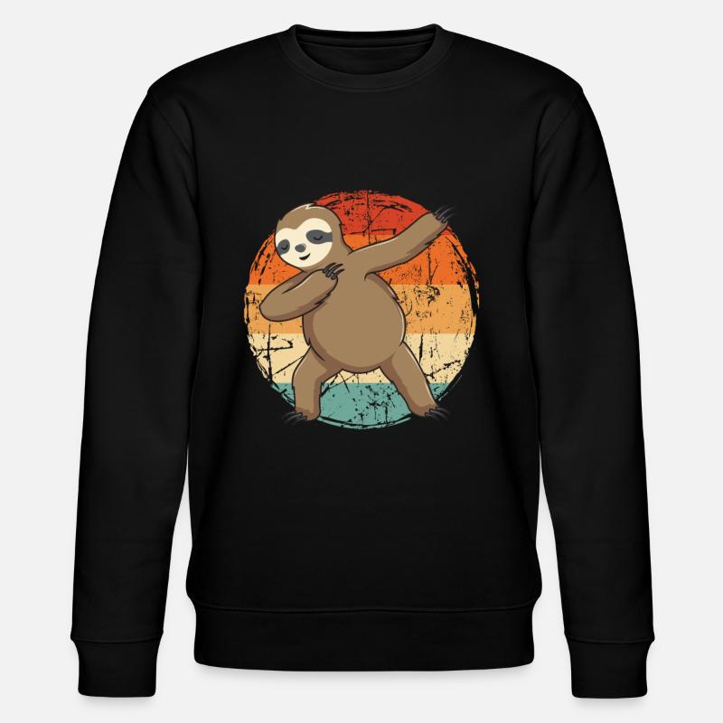 Dabbing Sloth - Stanley/Stella CHANGER Unisex Organic Sweatshirt - black