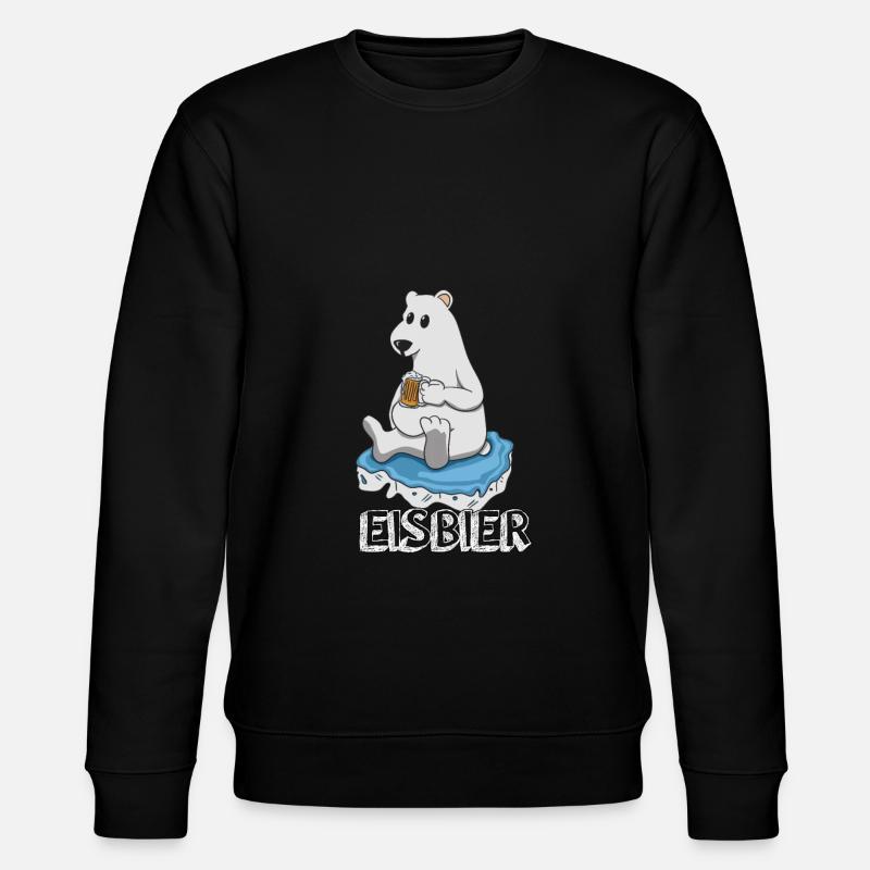 Eisbier Eisbär Bier Geschenk - Stanley/Stella Unisex Bio-Sweatshirt CHANGER - Schwarz