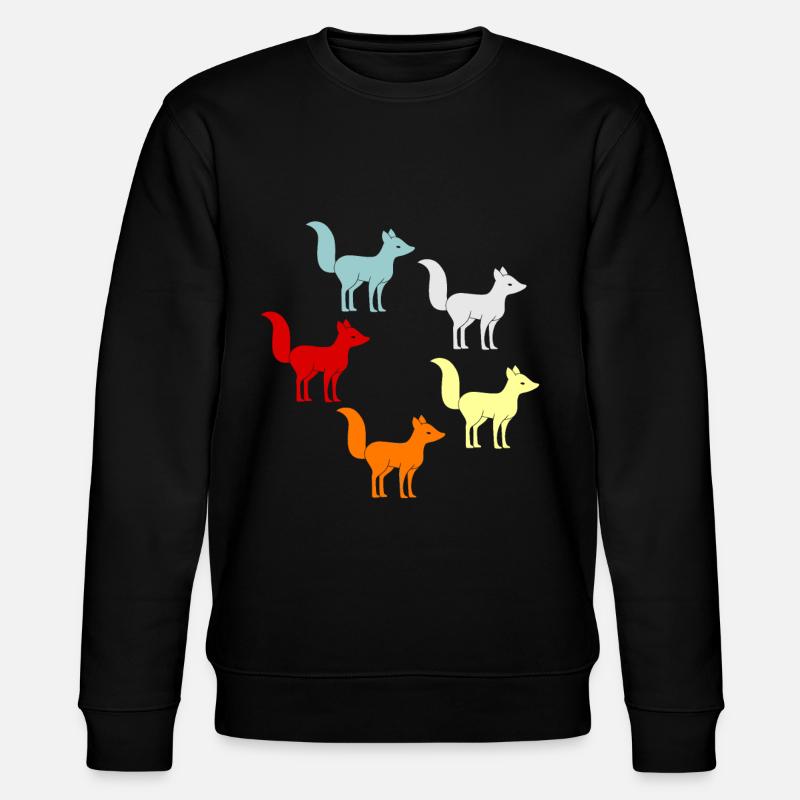 Fox - Stanley/Stella CHANGER Unisex Organic Sweatshirt - black