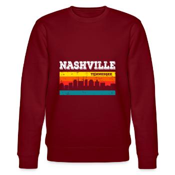 Nashville, Tennessee - Stanley/Stella Unisex Bio-Sweatshirt CHANGER  - Burgunderrot - Vorne - Nik (191cm) & Marisol (170cm)