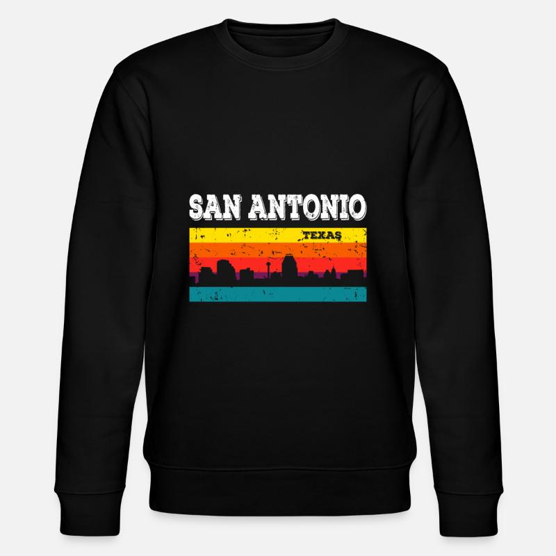 San Antonio Texas - Stanley/Stella CHANGER Unisex Organic Sweatshirt - black