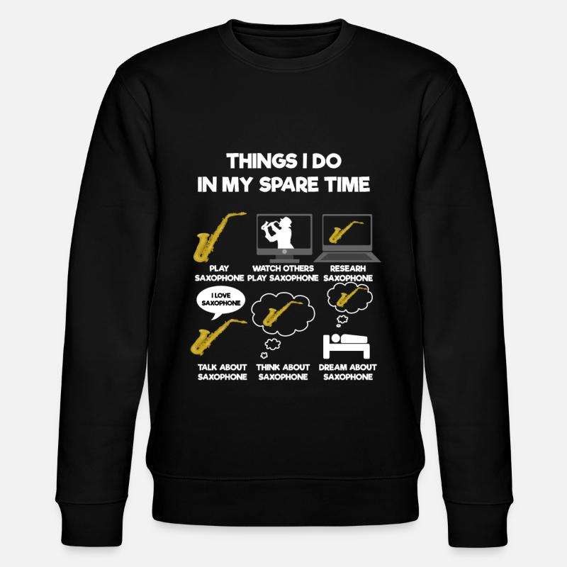 Saxophone - Sweat bio CHANGER Stanley/Stella Unisexe - noir