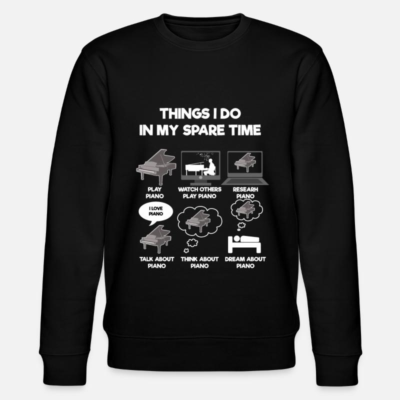 Piano Klavier - Stanley/Stella Unisex Bio-Sweatshirt CHANGER  - Schwarz