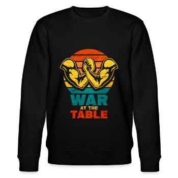 Arm wrestling - Stanley/Stella CHANGER Unisex Organic Sweatshirt - black - Front - Nik (191cm) & Marisol (170cm)