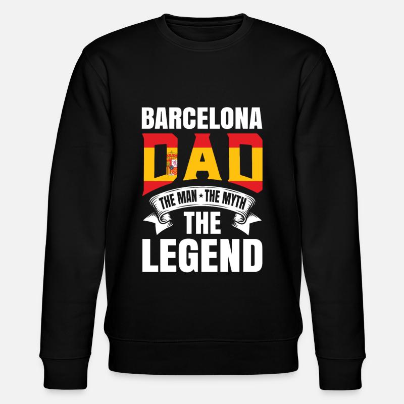 Barcelona vater geschenk - Stanley/Stella Unisex Bio-Sweatshirt CHANGER - Schwarz