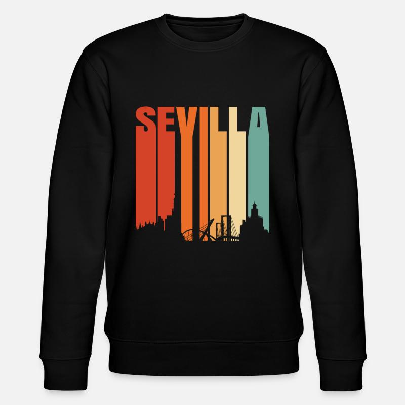 Spanische Städte Sevilla Geschenk - Stanley/Stella Unisex Bio-Sweatshirt CHANGER  - Schwarz