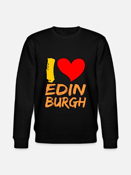 I love Edinburgh gift - Stanley/Stella CHANGER Unisex Organic Sweatshirt - black