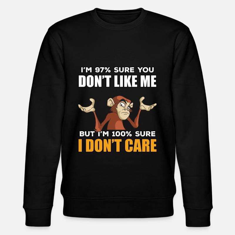 Funny monkey gift - Stanley/Stella CHANGER Unisex Organic Sweatshirt - black