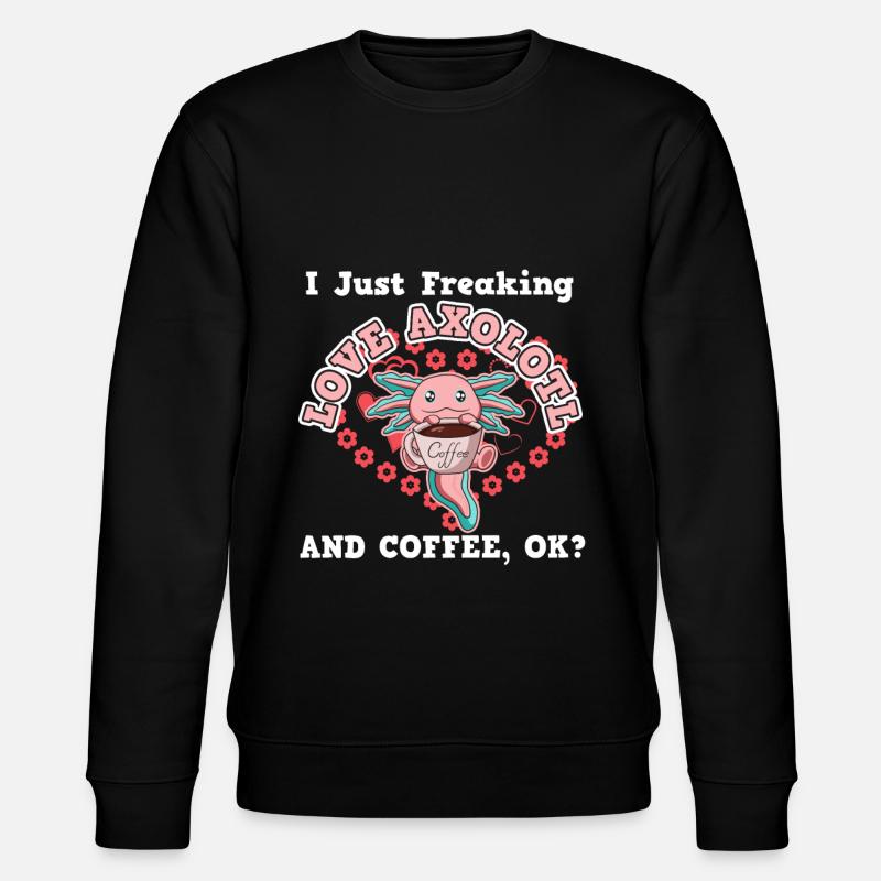 Cadeau café Axolotl - Sweat bio CHANGER Stanley/Stella Unisexe - noir