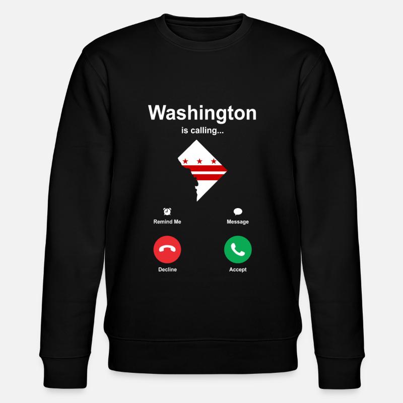 Washington-skyline - Stanley/Stella Unisex Bio-Sweatshirt CHANGER  - Schwarz