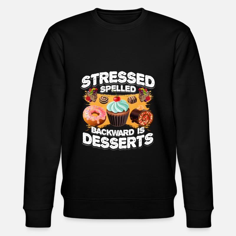 Cupcakes Desserts Geschenk - Stanley/Stella Unisex Bio-Sweatshirt CHANGER - Schwarz