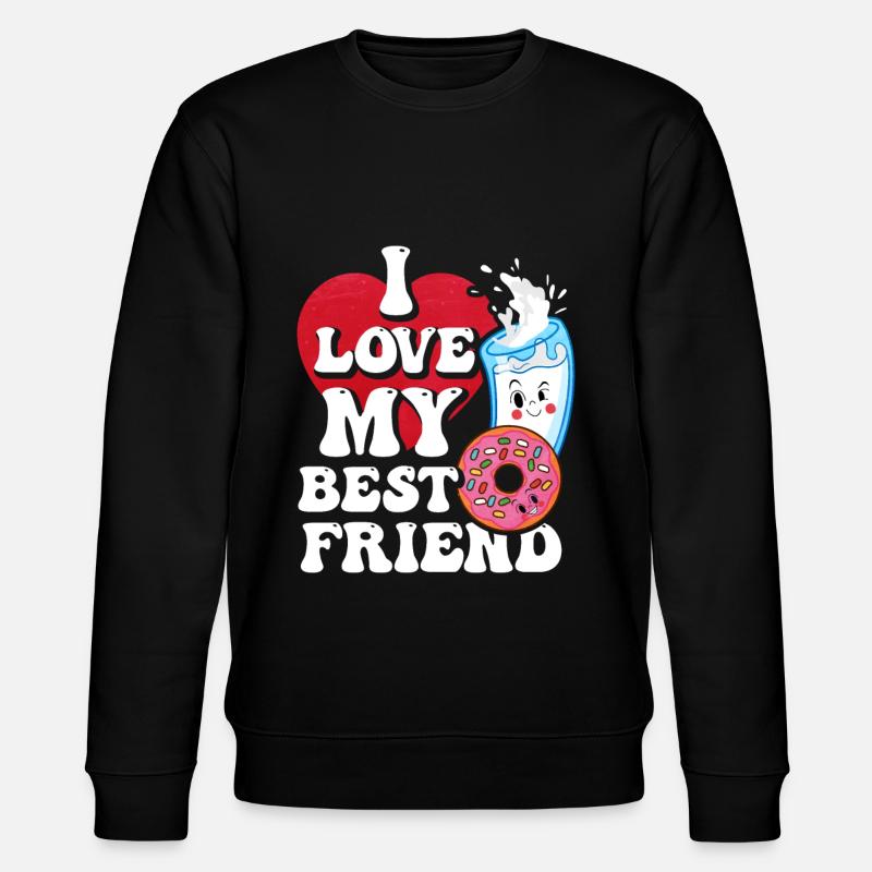 Milch-donut-geschenk - Stanley/Stella Unisex Bio-Sweatshirt CHANGER - Schwarz