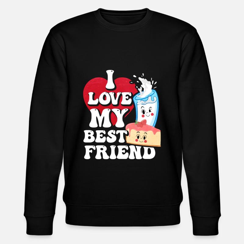 Milch Desserts Geschenk - Stanley/Stella Unisex Bio-Sweatshirt CHANGER  - Schwarz