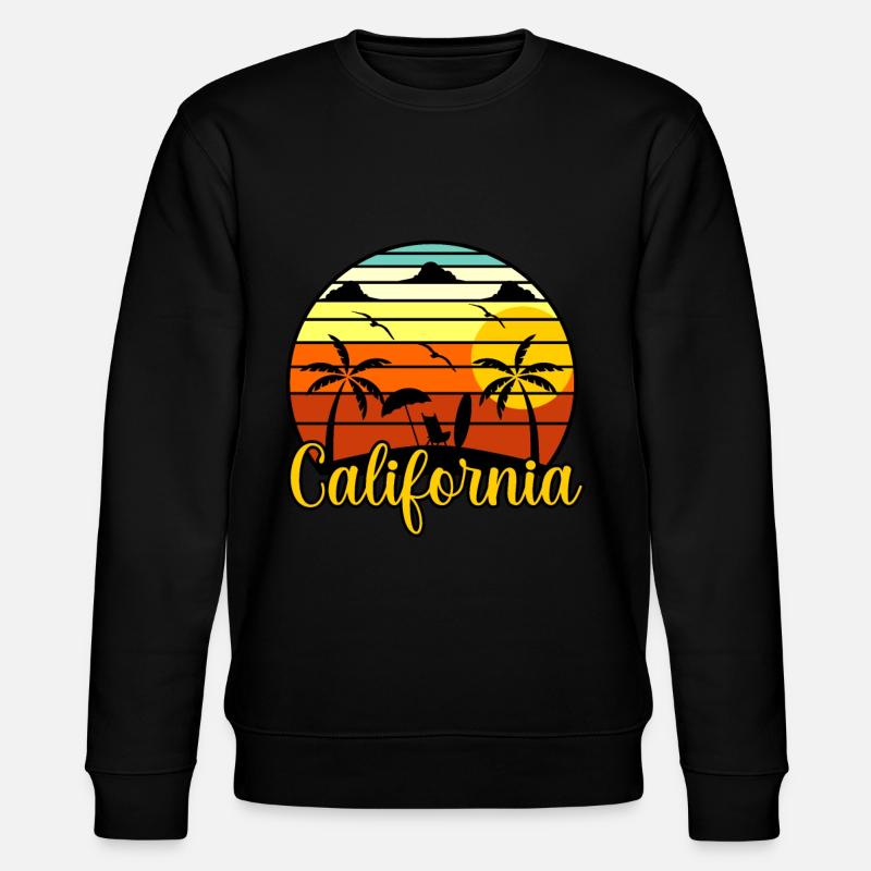 California sunset gift - Stanley/Stella CHANGER Unisex Organic Sweatshirt - black