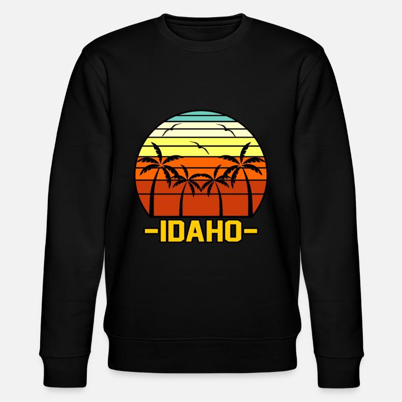 Idaho Erkunden Geschenk - Stanley/Stella Unisex Bio-Sweatshirt CHANGER  - Schwarz