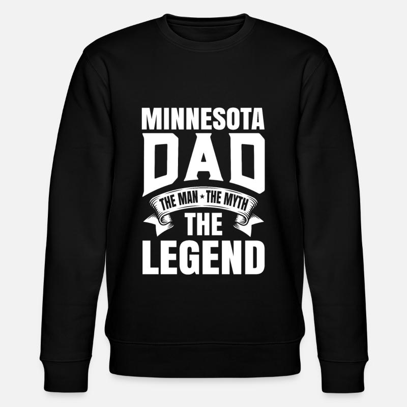 Minnesota vater geschenk - Stanley/Stella Unisex Bio-Sweatshirt CHANGER  - Schwarz