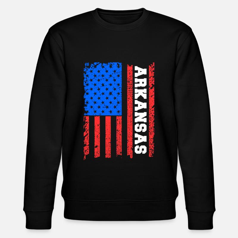 Arkansas Usa flaggen geschenk - Stanley/Stella Unisex Bio-Sweatshirt CHANGER  - Schwarz