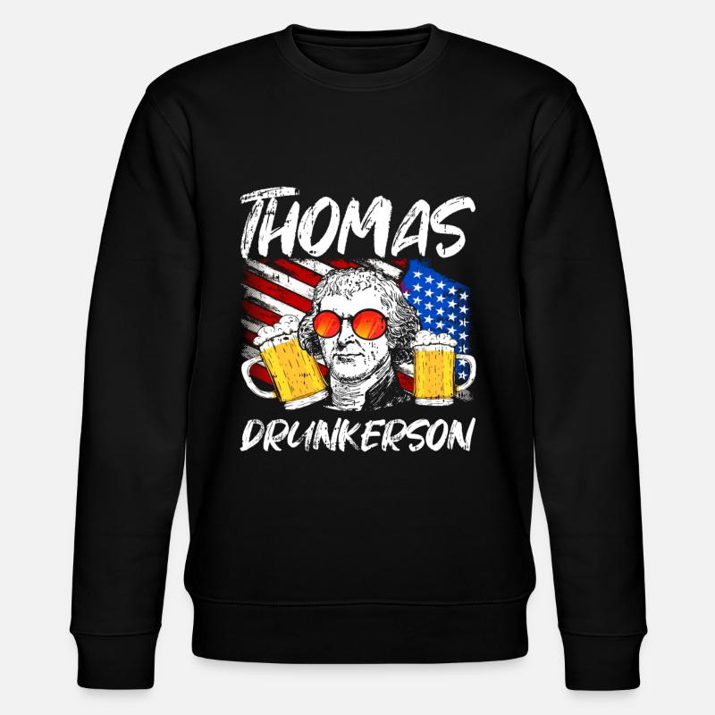 Thomas Jefferson - Stanley/Stella Unisex Bio-Sweatshirt CHANGER  - Schwarz