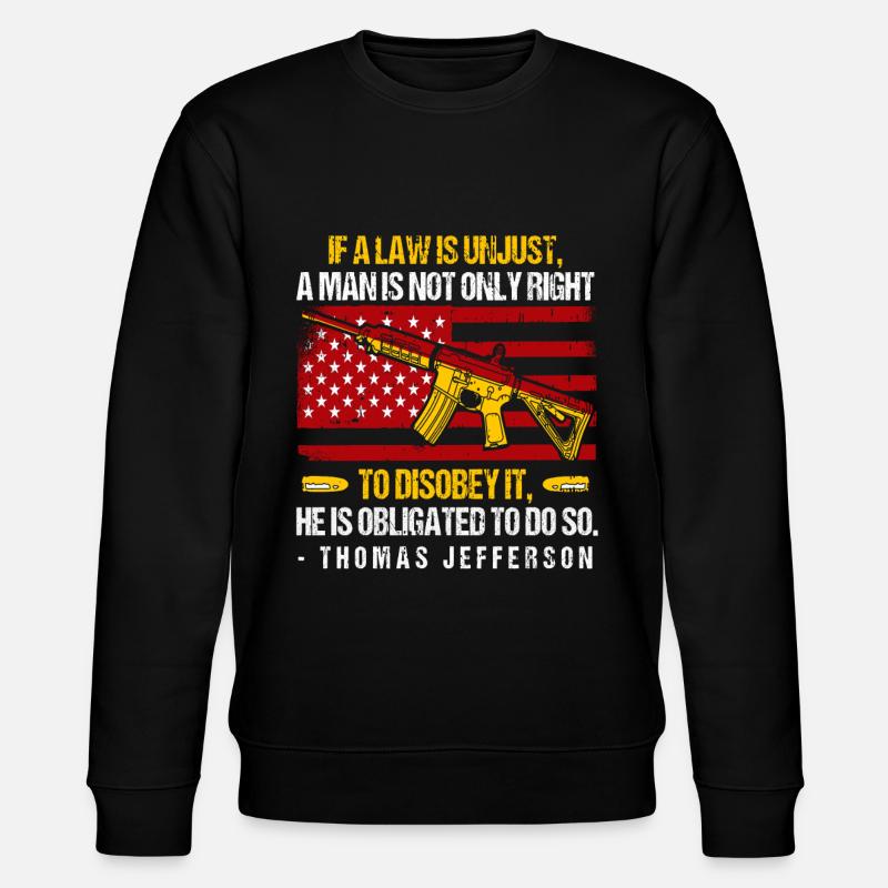 Thomas Jefferson - Stanley/Stella Unisex Bio-Sweatshirt CHANGER  - Schwarz