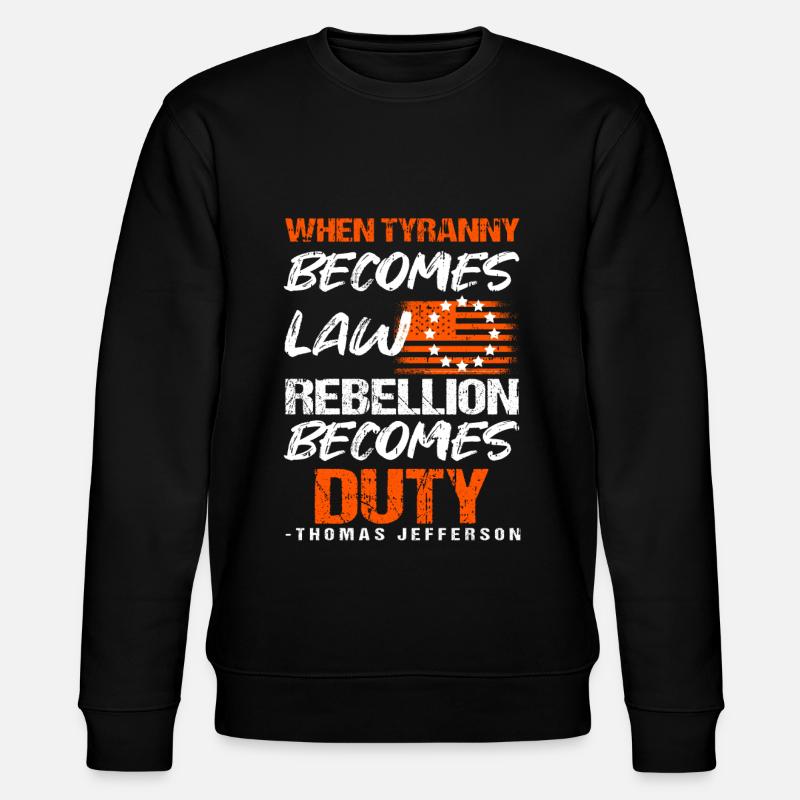 Thomas Jefferson - Stanley/Stella Unisex Bio-Sweatshirt CHANGER  - Schwarz