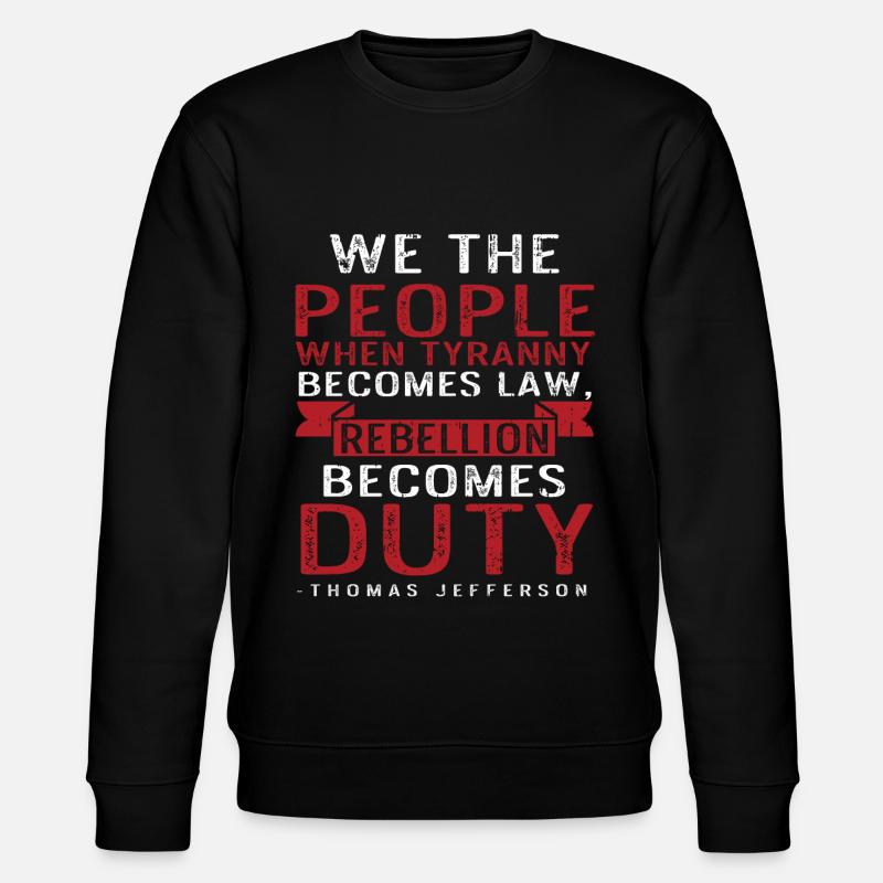 Thomas Jefferson - Stanley/Stella Unisex Bio-Sweatshirt CHANGER  - Schwarz