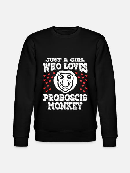 Proboscis-Affe Langnase - Stanley/Stella Unisex Bio-Sweatshirt CHANGER  - Schwarz