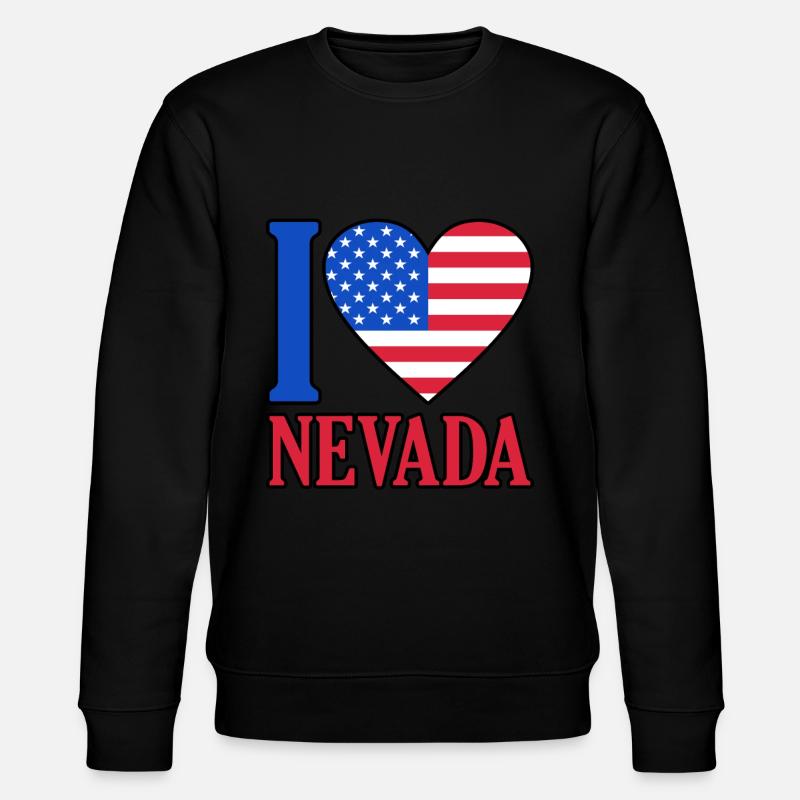 Nevada Usa flaggen geschenk - Stanley/Stella Unisex Bio-Sweatshirt CHANGER  - Schwarz