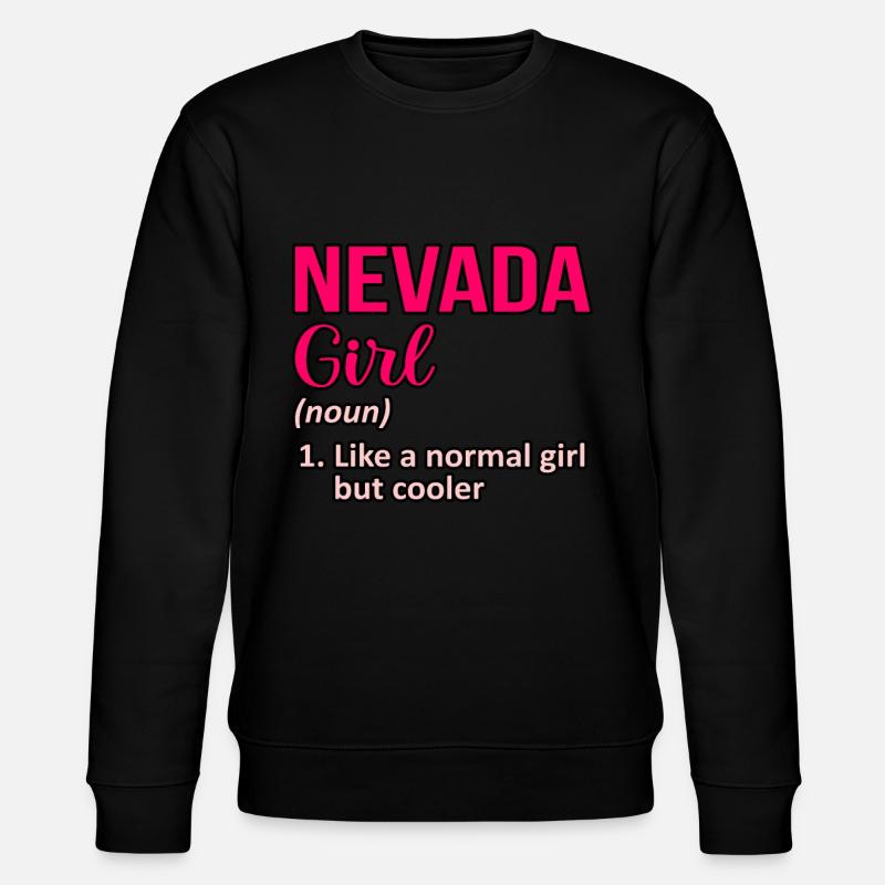 Cooles Nevada mädchen geschenk - Stanley/Stella Unisex Bio-Sweatshirt CHANGER  - Schwarz