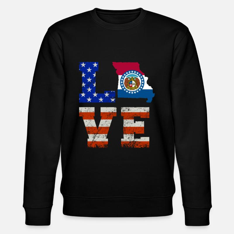 Liebe Missouri geschenk - Stanley/Stella Unisex Bio-Sweatshirt CHANGER  - Schwarz