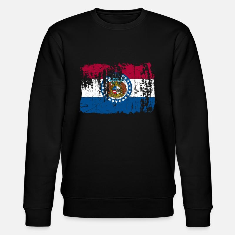 Missouri flaggen geschenk - Stanley/Stella Unisex Bio-Sweatshirt CHANGER  - Schwarz