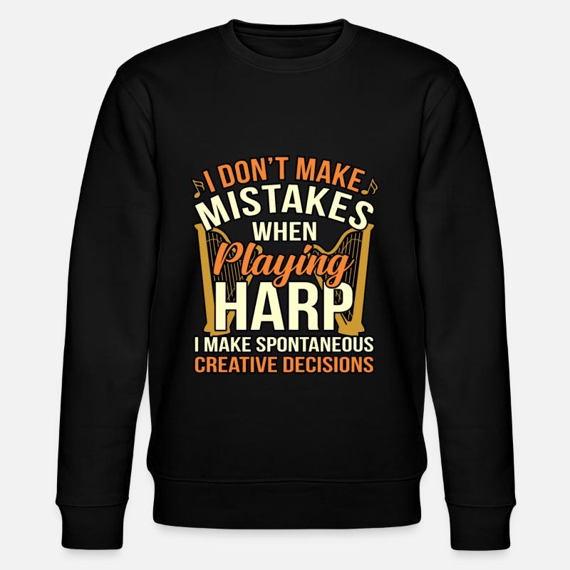 Harfe - Stanley/Stella Unisex Bio-Sweatshirt CHANGER  - Schwarz