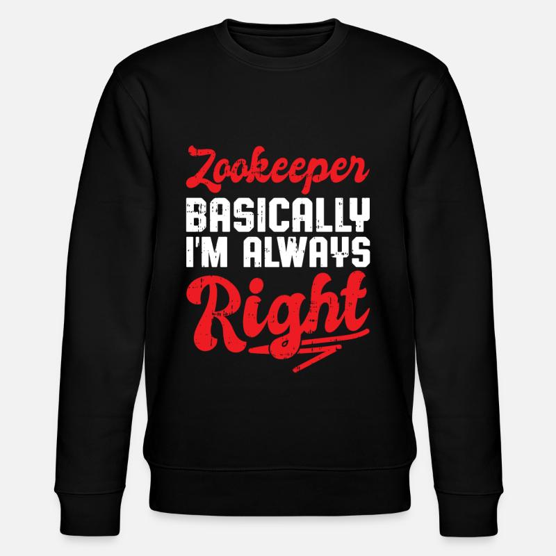 Zoowärter - Stanley/Stella Unisex Bio-Sweatshirt CHANGER  - Schwarz