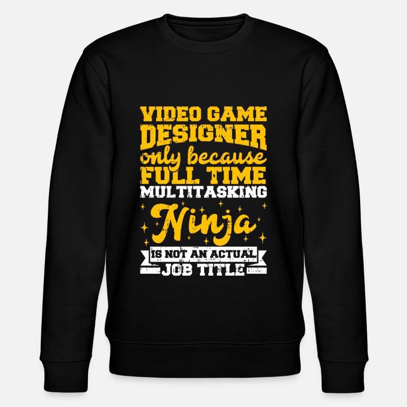 Video Game Designer - Stanley/Stella Unisex Bio-Sweatshirt CHANGER  - Schwarz