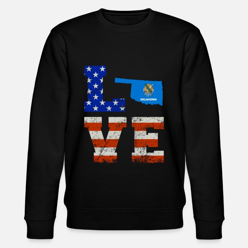 Liebes oklahoma-geschenk - Stanley/Stella Unisex Bio-Sweatshirt CHANGER - Schwarz