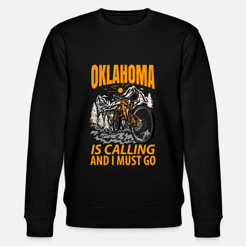 Reisendes Oklahoma geschenk - Stanley/Stella Unisex Bio-Sweatshirt CHANGER  - Schwarz