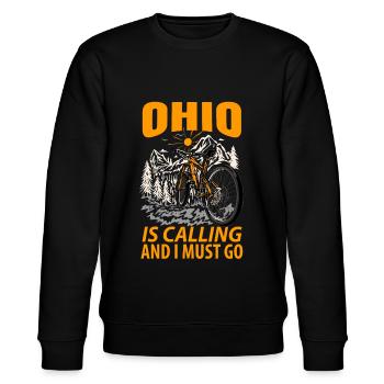 Reisendes Ohio geschenk - Stanley/Stella Unisex Bio-Sweatshirt CHANGER  - Schwarz - Vorne - Nik (191cm) & Marisol (170cm)