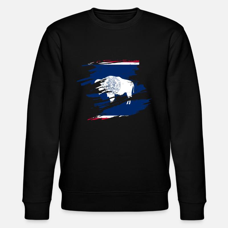 Wyoming hausgeschenk - Stanley/Stella Unisex Bio-Sweatshirt CHANGER  - Schwarz