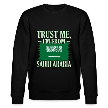 Saudi arabien - Stanley/Stella Unisex Bio-Sweatshirt CHANGER  - Schwarz - Vorne - Nik (191cm) & Marisol (170cm)