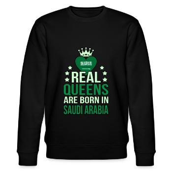 Saudi Arabia - Stanley/Stella CHANGER Unisex Organic Sweatshirt - black - Front - Nik (191cm) & Marisol (170cm)