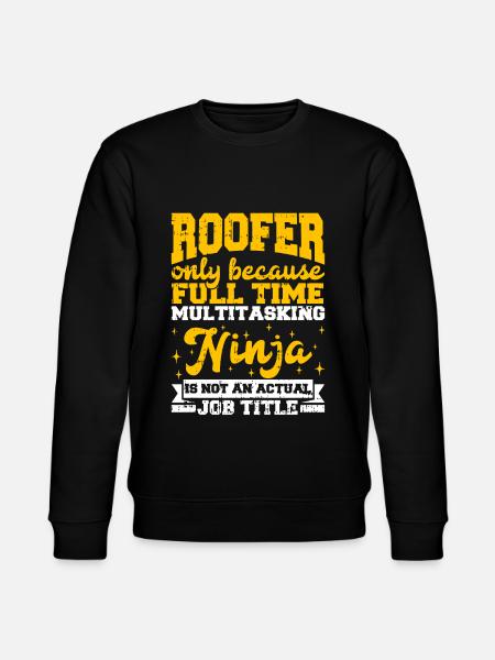 Bauarbeiter Dachdecker Geschenkidee - Stanley/Stella Unisex Bio-Sweatshirt CHANGER - Schwarz
