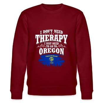 Oregon - Stanley/Stella Unisex Bio-Sweatshirt CHANGER  - Burgunderrot - Vorne - Nik (191cm) & Marisol (170cm)