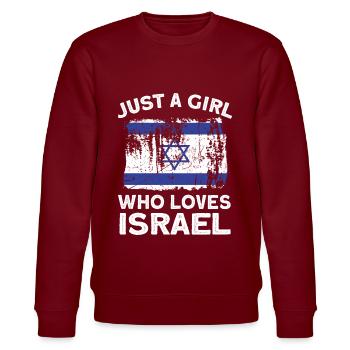 Israël - Sweat bio CHANGER Stanley/Stella Unisexe - bordeaux - Devant - Nik (191cm) & Marisol (170cm)