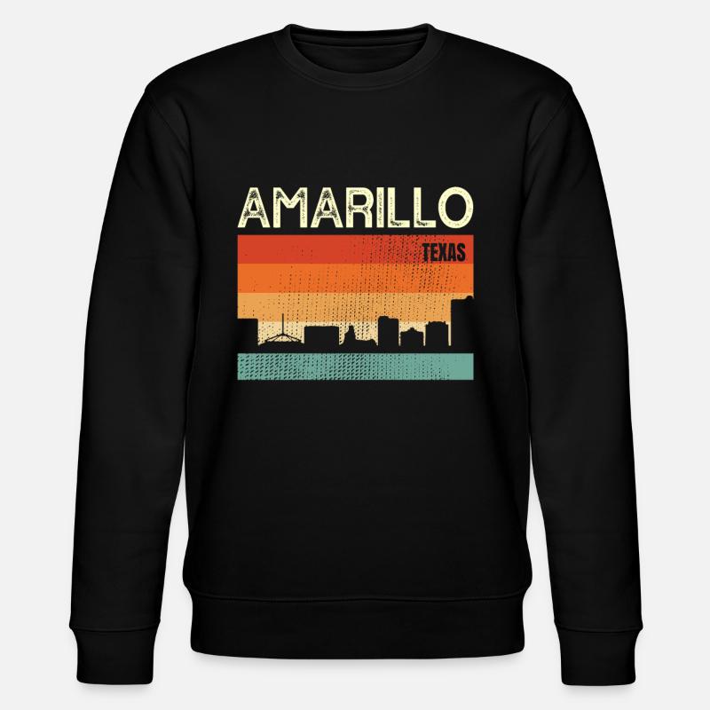 Amarillo Texas - Stanley/Stella CHANGER Unisex Organic Sweatshirt - black