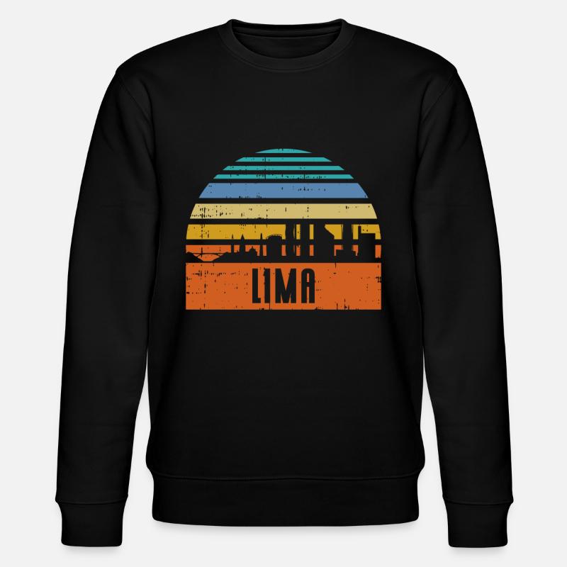 Lima Peru Skyline - Stanley/Stella CHANGER Unisex Organic Sweatshirt - black