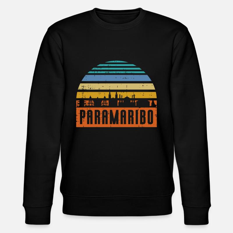 Paramaribo Skyline - Stanley/Stella CHANGER Unisex Organic Sweatshirt - black