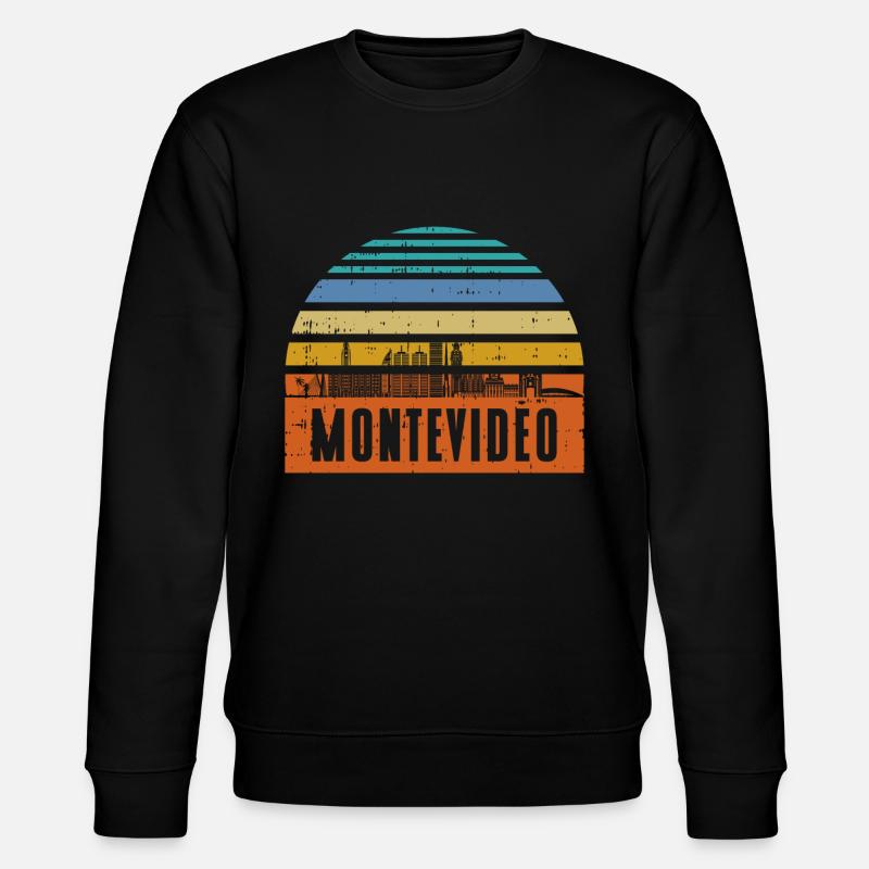 Montevideo-skyline - Stanley/Stella Unisex Bio-Sweatshirt CHANGER  - Schwarz
