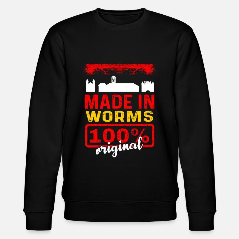Worms Wormser Geschenk - Stanley/Stella Unisex Bio-Sweatshirt CHANGER  - Schwarz